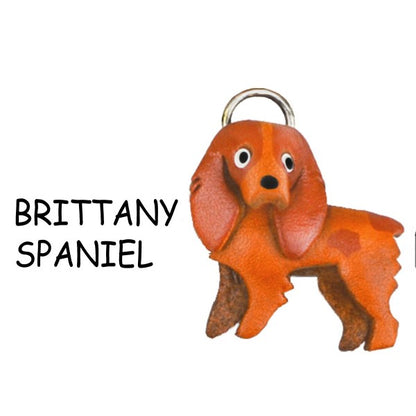 Brittany Leather dog Charm Bookmarker