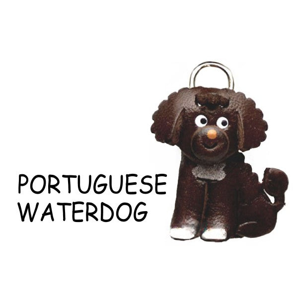 Portuguese water dog Leather dog Charm Bookmarker