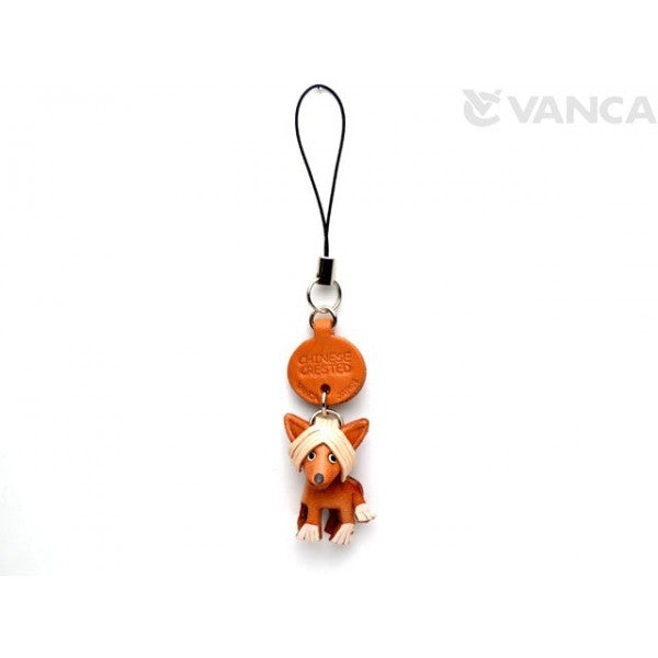 Chinese Crested Leather Cellularphone Charm #46780