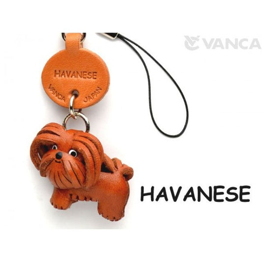 Havanese Leather Dog Cellularphone Charm #46782