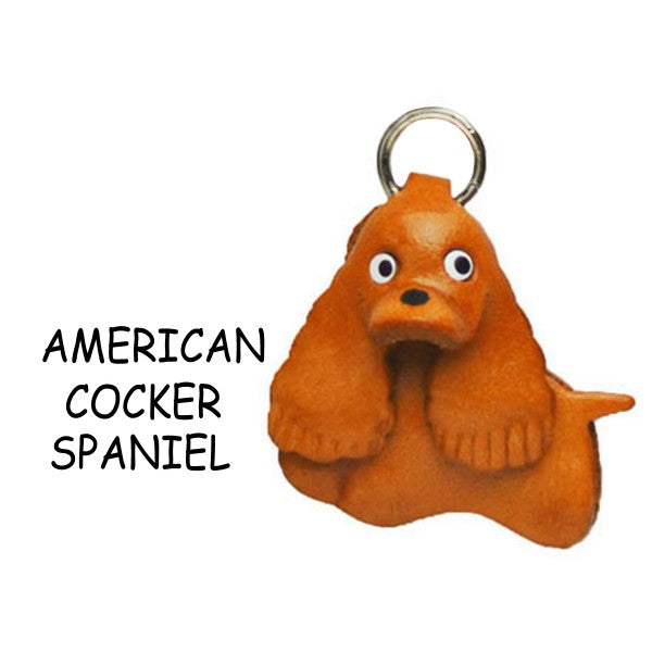 American cocker Leather dog Charm Bookmarker