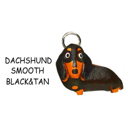 Dachs smooth B&T Leather dog Charm Bookmarker