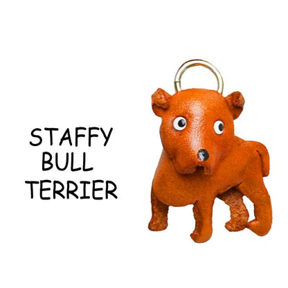 Staffordshire Bull Leather dog Charm Bookmarker
