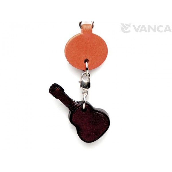 Guitar Leather Keychain