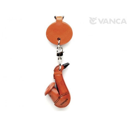 Saxophone Leather Keychain