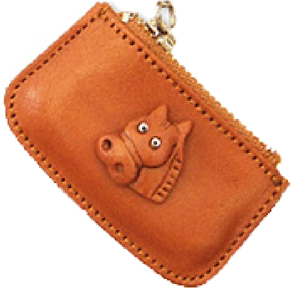 Horse Japanese Leather Cellularphone Charm Change Purse
