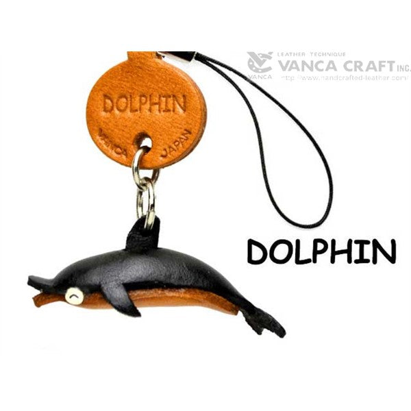 Dolphin Japanese Leather Cellularphone Charm Fish