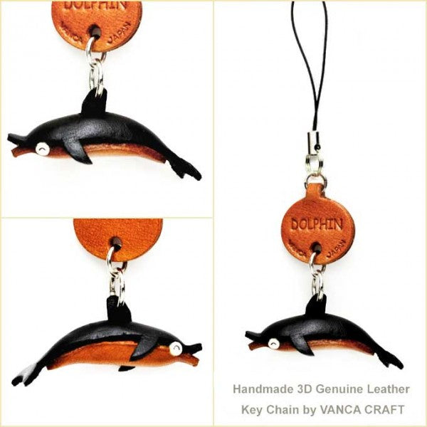 Dolphin Japanese Leather Cellularphone Charm Fish