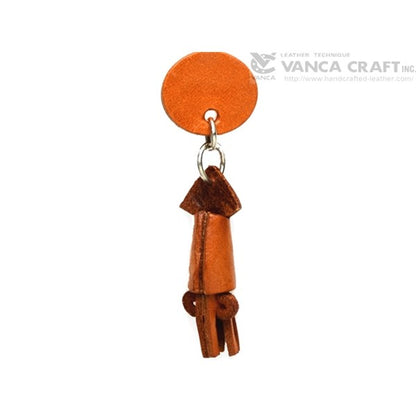 Squid Japanese Leather Cellularphone Charm Fish