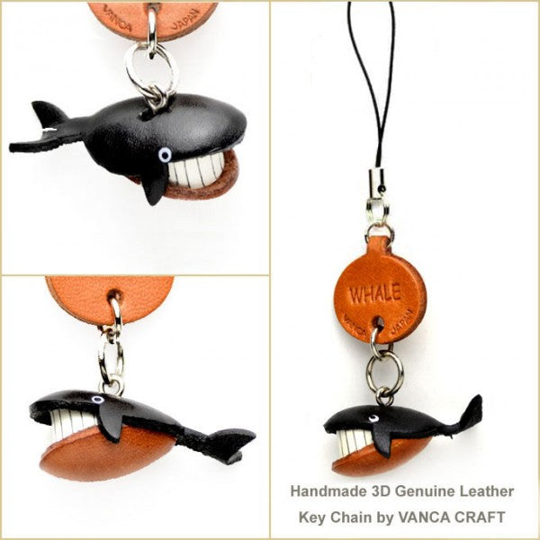 Whale Japanese Leather Cellularphone Charm Fish