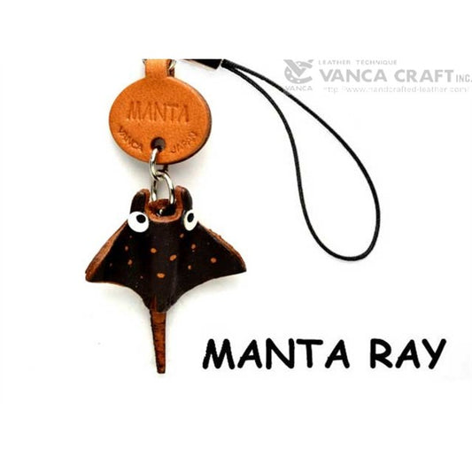 Manta Ray Leather Cellularphone Charm Sea Animals
