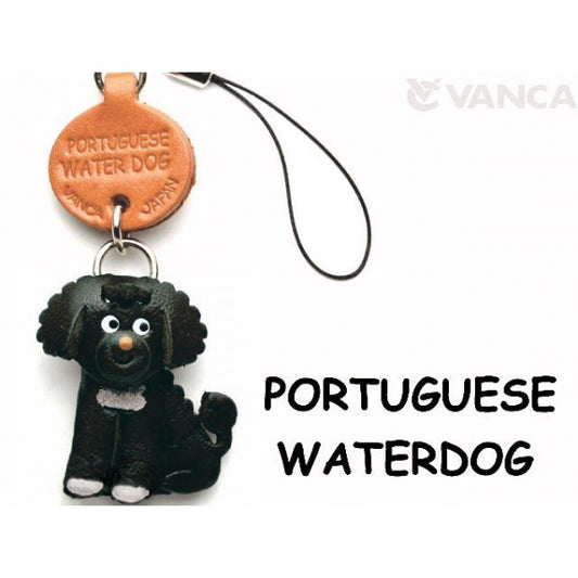 Portuguese Water Dog Leather Cellularphone Charm #46775
