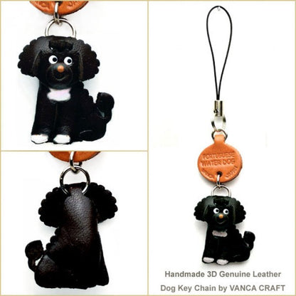 Portuguese Water Dog Leather Cellularphone Charm #46775