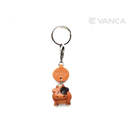 Cow Japanese Leather Keychains Animal