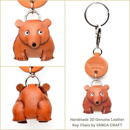 Bear Japanese Leather Keychains Animal