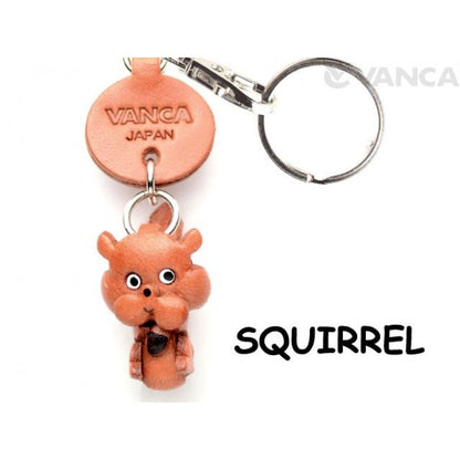 Squirrel Japanese Leather Keychains Animal