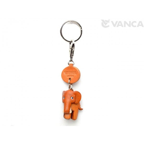 Elephant Japanese Leather Keychains Animal