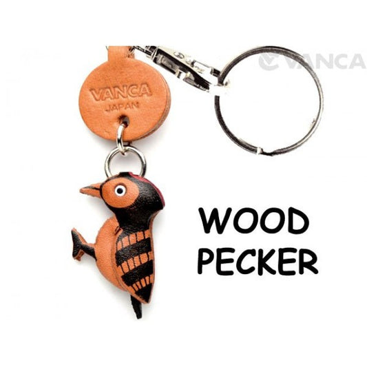 Woodpecker 3D Leather Keychains Bird/Animal