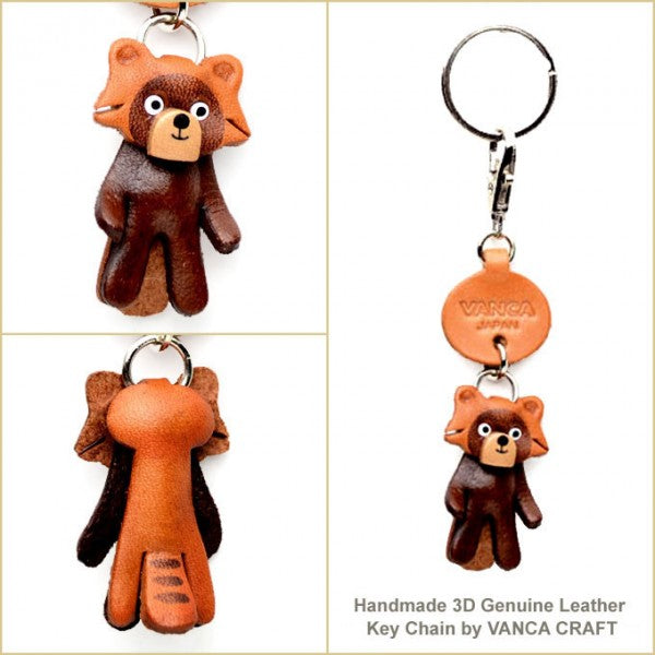 Lesser panda Japanese Leather Keychains Animal