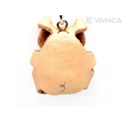 Initial Pig S Leather Animal Keychain