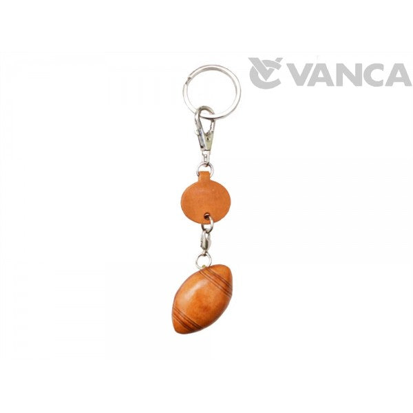 Rugby Ball/American Football Leather Keychain