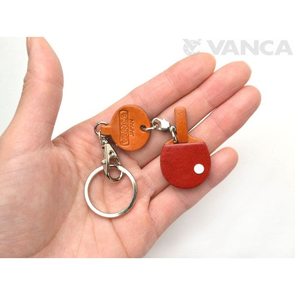 Pingpong paddle Japanese Leather Keychains Goods