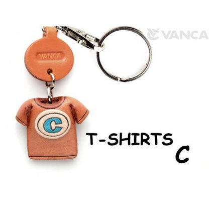 C(Blue) Japanese Leather Keychains T-shirt