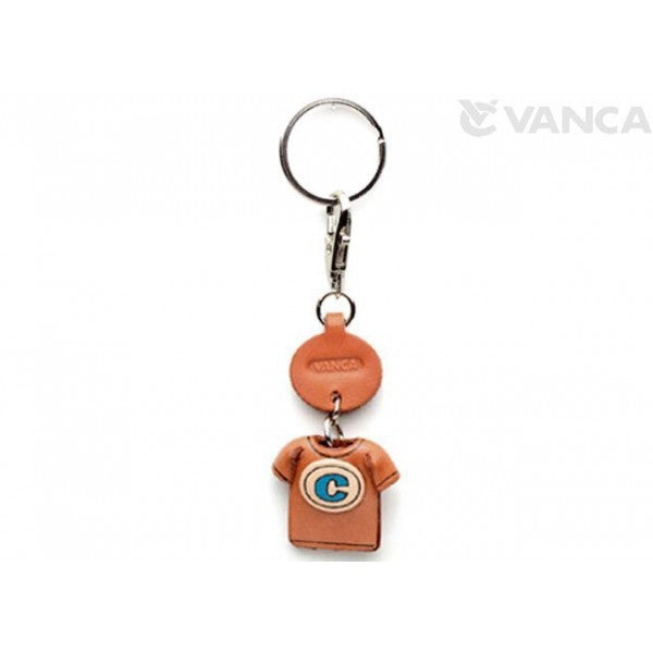 C(Blue) Japanese Leather Keychains T-shirt