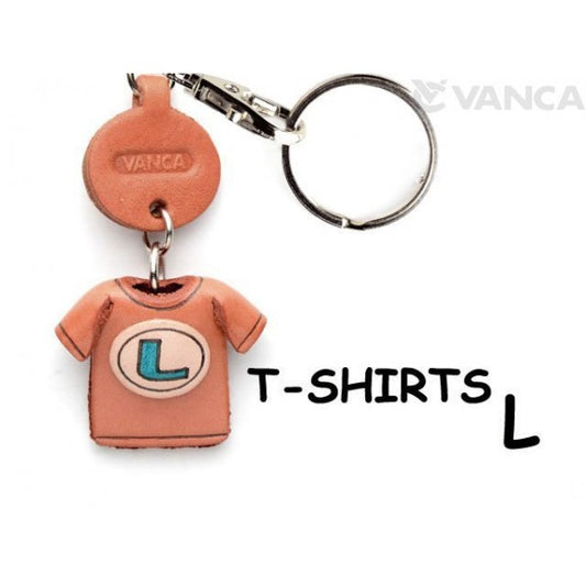 L(Blue) Japanese Leather Keychains T-shirt