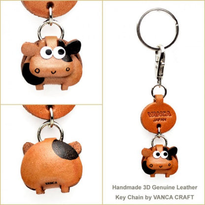 Cow Leather Keychains Little Zodiac Mascot