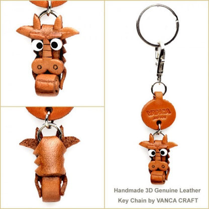 Dragon Leather Keychains Little Zodiac Mascot