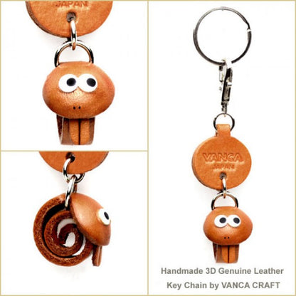 Snake Leather Keychains Little Zodiac Mascot