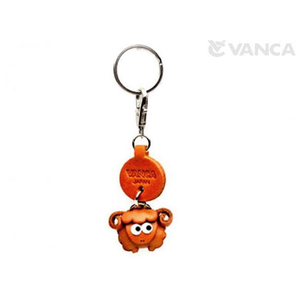 Sheep Leather Keychains Little Zodiac Mascot