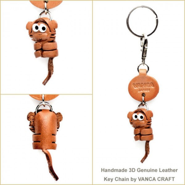 Monkey Leather Keychains Little Zodiac Mascot