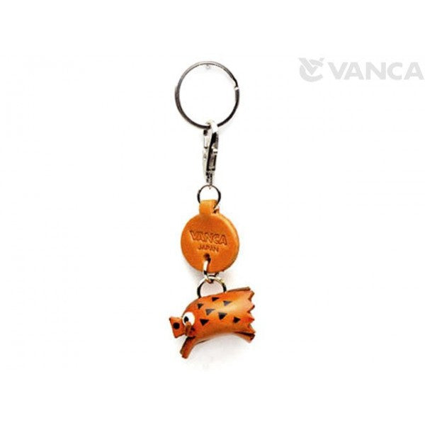 Wild Boar Leather Keychains Little Zodiac Mascot