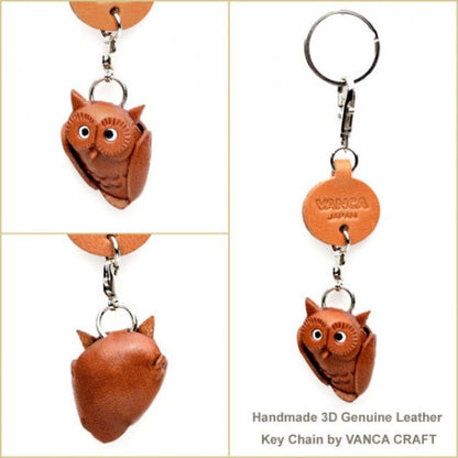 Owl Japanese Leather Keychains Goods