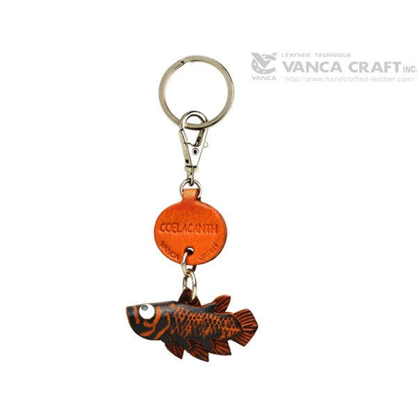 Coelacanth Japanese Leather Keychains Fish