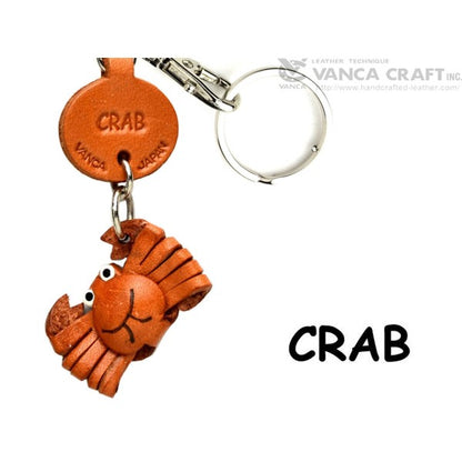 Crab Japanese Leather Keychains Fish