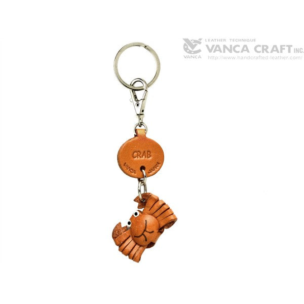 Crab Japanese Leather Keychains Fish