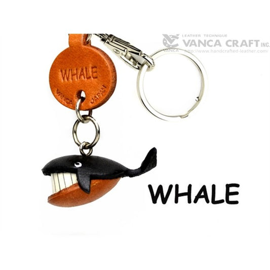 Whale Japanese Leather Keychains Fish