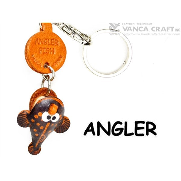 Angler fish Japanese Leather Keychains Fish