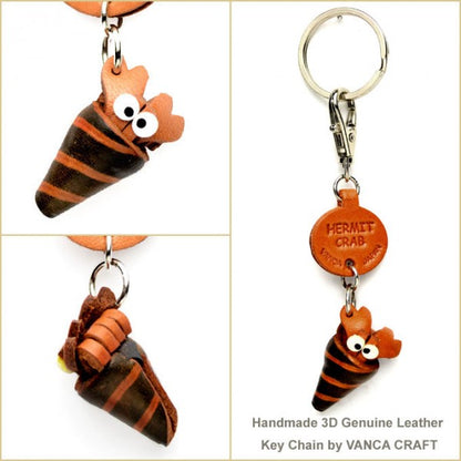 Hermit crab Japanese Leather Keychains Fish