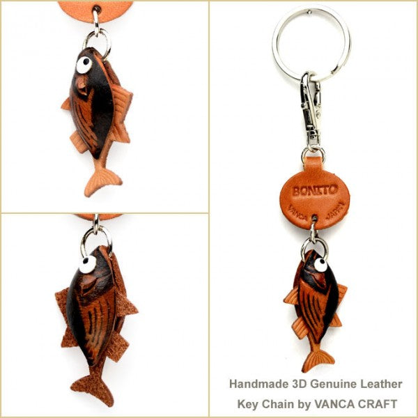 Bonito Japanese Leather Keychains Fish