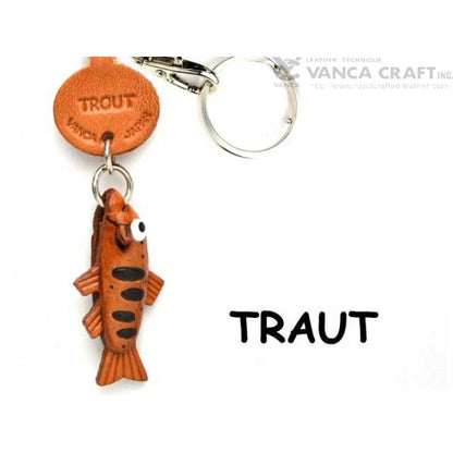 Trout Japanese Leather Keychains Fish