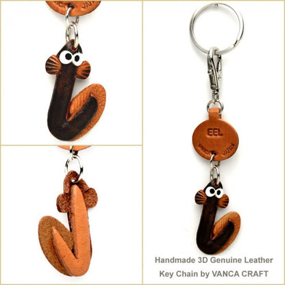 Eel Japanese Leather Keychains Fish