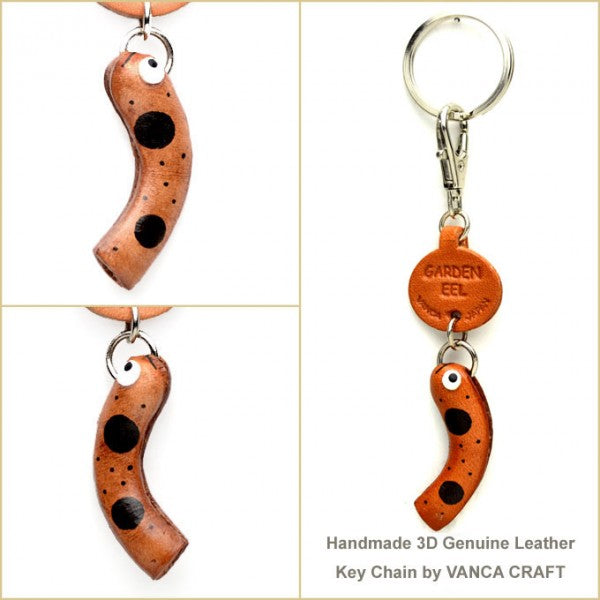 Garden Eel Leather Keychain Sea Animals