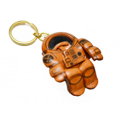 Genuine 3D Leather Astronaut Leather Keychain(L) is made by skillful craftsmen of VANCA CRAFT in Japan.