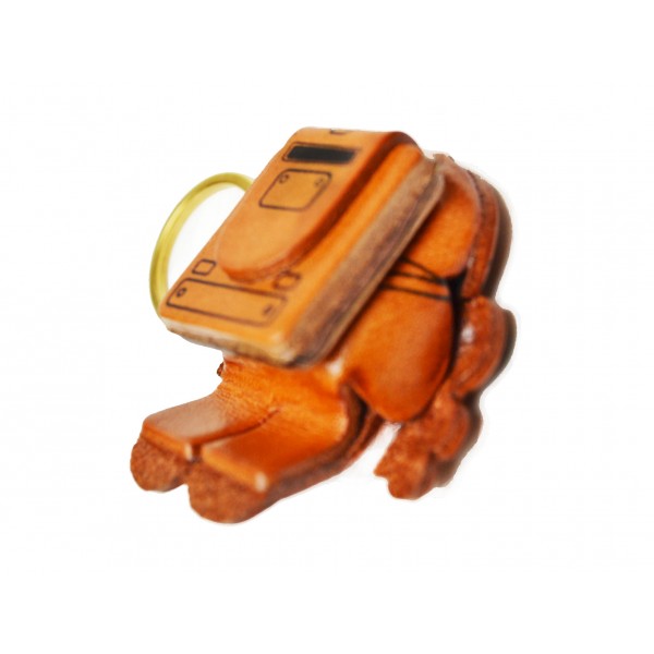 Genuine 3D Leather Astronaut Leather Keychain(L) is made by skillful craftsmen of VANCA CRAFT in Japan.