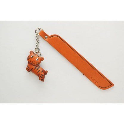 Tiger Leather Charm Bookmarker