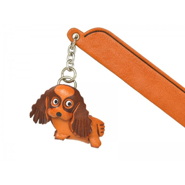 Cavalier Leather dog Charm Bookmarker